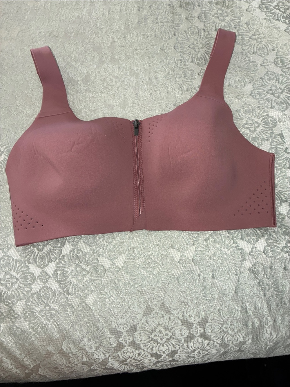 VSX Front-Zip Support Bra - Rosewood